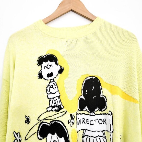 Iceberg History Peanuts Collection 2022 Intarsia Lucy Sweater in Yellow Small - Picture 2 of 13